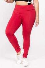Load image into Gallery viewer, Plus Size Hi-Waisted Full Length Workout Leggings w/ Phone Pocket - Image 1