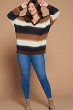 Load image into Gallery viewer, Warm Cocoa Brown French Terry Wide Neck Top