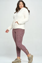 Load image into Gallery viewer, Plus Size Purple Stretchy Lattice Cutout Workout Yoga Leggings